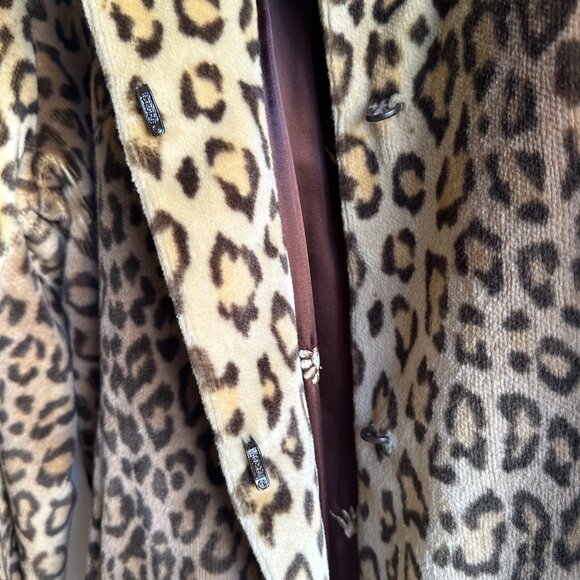 La Maison De La Fausse Fourrure Paris Leopard Print Coat – Size L - Picture 4 of 11